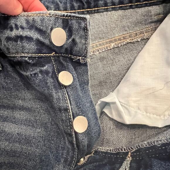 AFRM NEW Revolve Boyfriend Destroyed Luisa Denim Distressed Jeans Size 26 - Picture 5 of 13